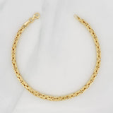 Pulso Bizantino 6.7g / 20.05cm / 3.46mm Oro Amarillo 18K