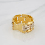 Anillo Panther 5.3g / T8 3/4 Dos Oros Amarillo Blanco 18K