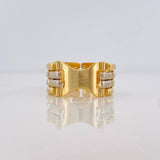 Anillo Panther 5.3g / T8 3/4 Dos Oros Amarillo Blanco 18K