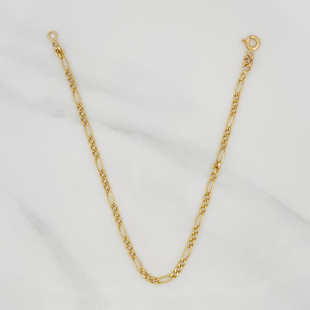 Pulso Figaro 1.15g / 18cm / 2.24mm Oro Amarillo 18K