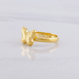 Anillo Mariposa Diamantada 0.95g / T4 3/4 Oro Amarillo 18K