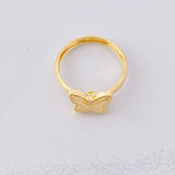 Anillo Mariposa Diamantada 0.95g / T4 3/4 Oro Amarillo 18K