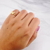 Anillo Mariposa Diamantada 0.95g / T4 3/4 Oro Amarillo 18K
