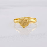 Anillo Corazón Diamantado 0.7g / T5 1/4 Oro Amarillo 18K