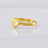 Anillo Corazón Diamantado 0.8g / T8 Oro Amarillo 18K