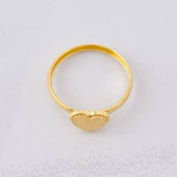 Anillo Corazón Diamantado 0.7g / T4 3/4 Oro Amarillo 18K