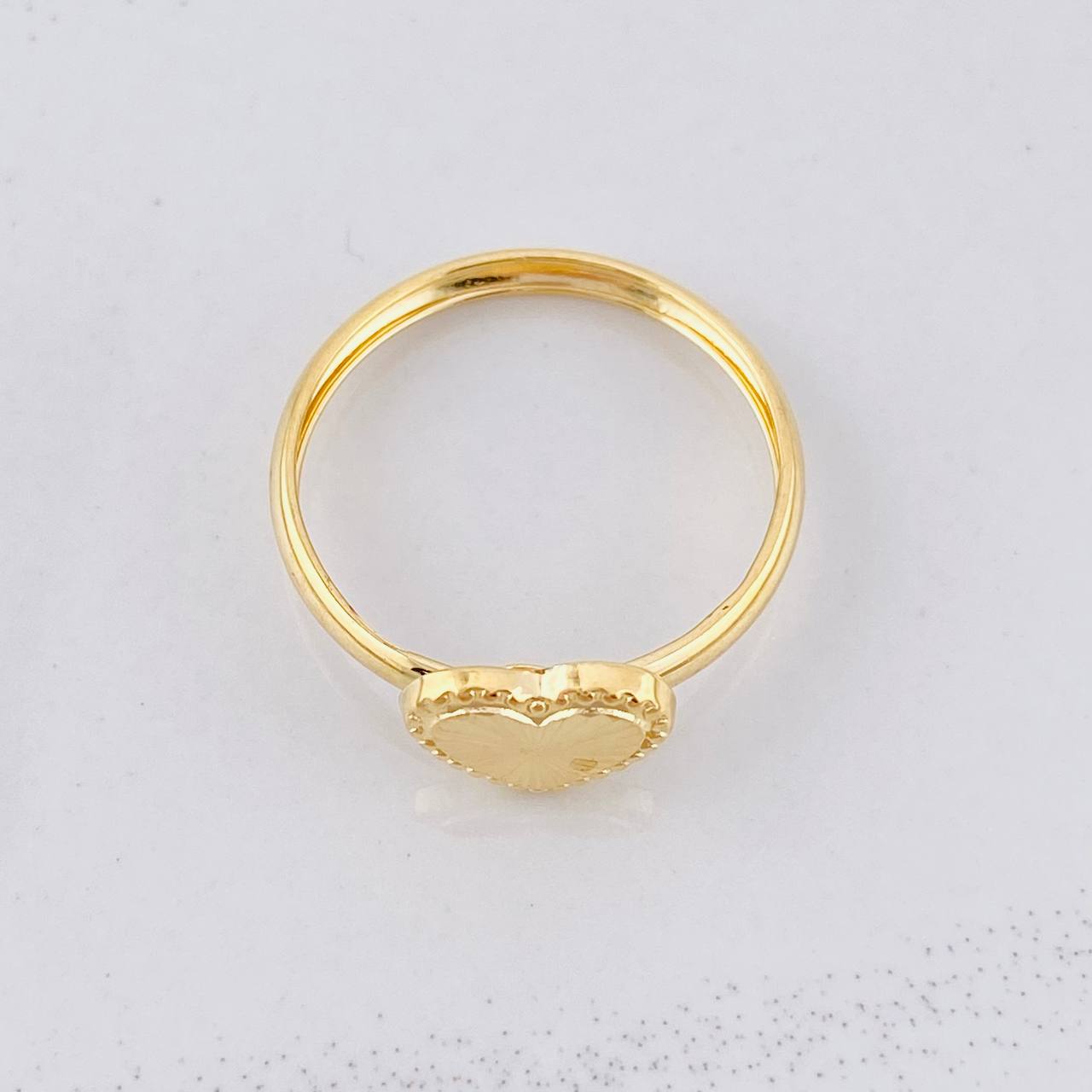 Anillo Corazón Diamantado 1g / T8 3/4 Oro Amarillo 18K