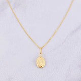 Set Cadena Veneciana + Dije Virgen de Guadalupe / 1.4g / 45cm Oro Amarillo 18K