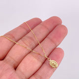 Set Cadena Veneciana + Dije Virgen de Guadalupe / 1.4g / 45cm Oro Amarillo 18K