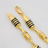 Tobillera Rustica Barril 9.05g / 26cm / 6mm Oro Amarillo 18K