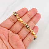 Pulso Rustico Barril 7.4g / 21cm / 6mm Oro Amarillo 18K