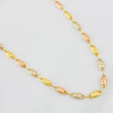 Cadena Rustica Corona 10.6g / 60cm / 4.5mm Tres Oros 18K