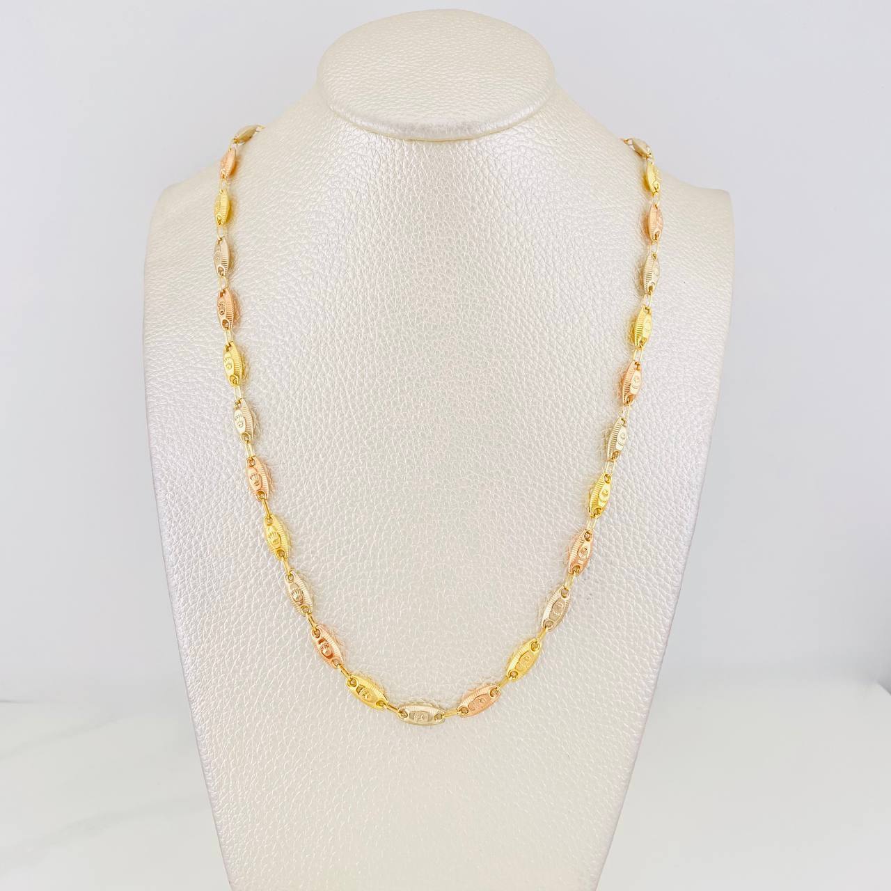 Cadena Rustica Corona 10.6g / 60cm / 4.5mm Tres Oros 18K