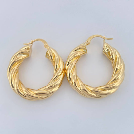 Candongas Mati 5.65gr / 3.1cm / Oro Amarillo 18K $