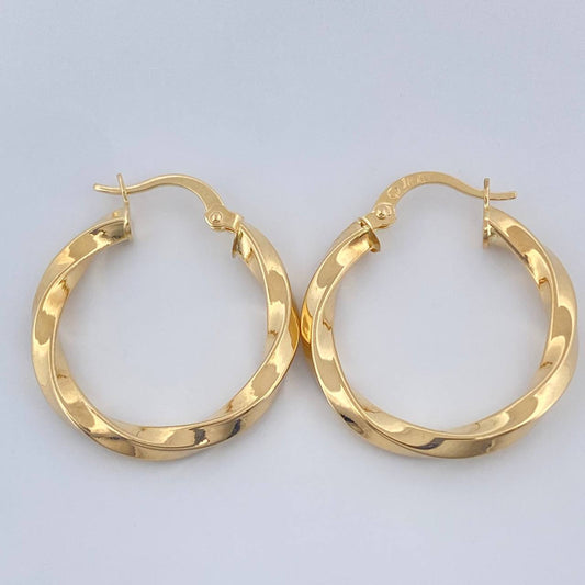 Candongas Kari 2.25gr / 2.5cm / Oro Amarillo 18K $