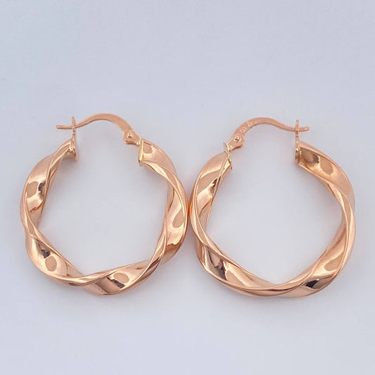 Candongas Asby 2.95gr / 3cm / Oro Rosa 18K $