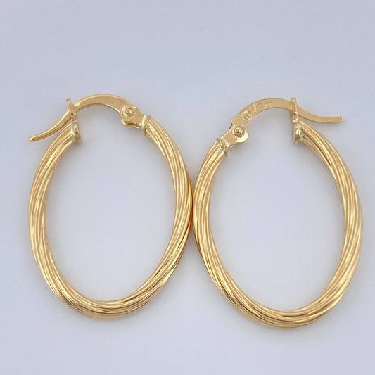Candongas Lore Ovaladas 1.35gr / 2.6cm / Oro Amarillo 18K $