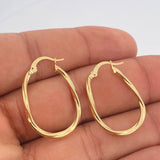 Candongas Lui Ovaladas 1.45gr / 2.8cm / Oro Amarillo 18K $