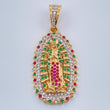 Dije Virgen De Guadalupe 7.5gr / 4cm / Dos Oros Amarillo Blanco 18K $