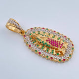 Dije Virgen De Guadalupe 7.5gr / 4cm / Dos Oros Amarillo Blanco 18K $