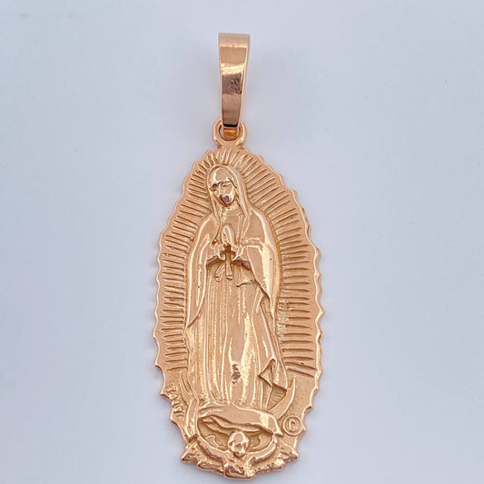 Dije Virgen De Guadalupe 7.5gr / 4.5cm / Oro Rosa 18K $
