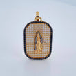 Dije Placa Virgen De Guadalupe 5.65gr / 3.5cm / Dos Oros Amarillo Negro 18K $