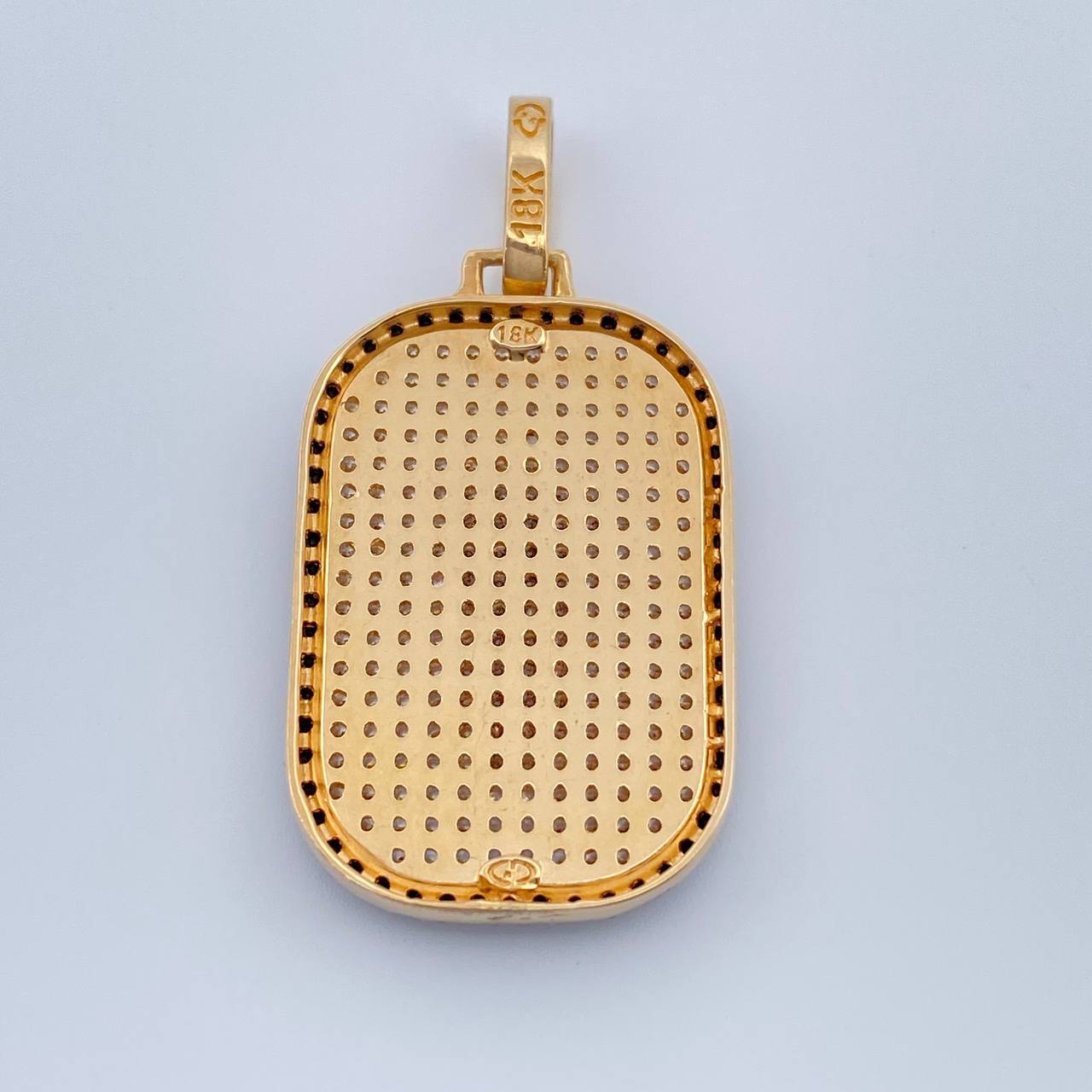 Dije Placa Virgen De Guadalupe 5.65gr / 3.5cm / Dos Oros Amarillo Negro 18K $