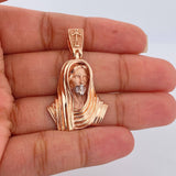 Dije Rostro Cristo 9.55gr / 3.9cm / Dos Oros Blanco Rosa 18K $
