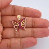 Dije Mariposa 2.95gr / 2.2cm / Dos Oros Negro Amarillo 18K $