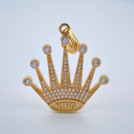 Dije Corona King 4.35gr / 4.7cm / Oro Amarillo 18K $