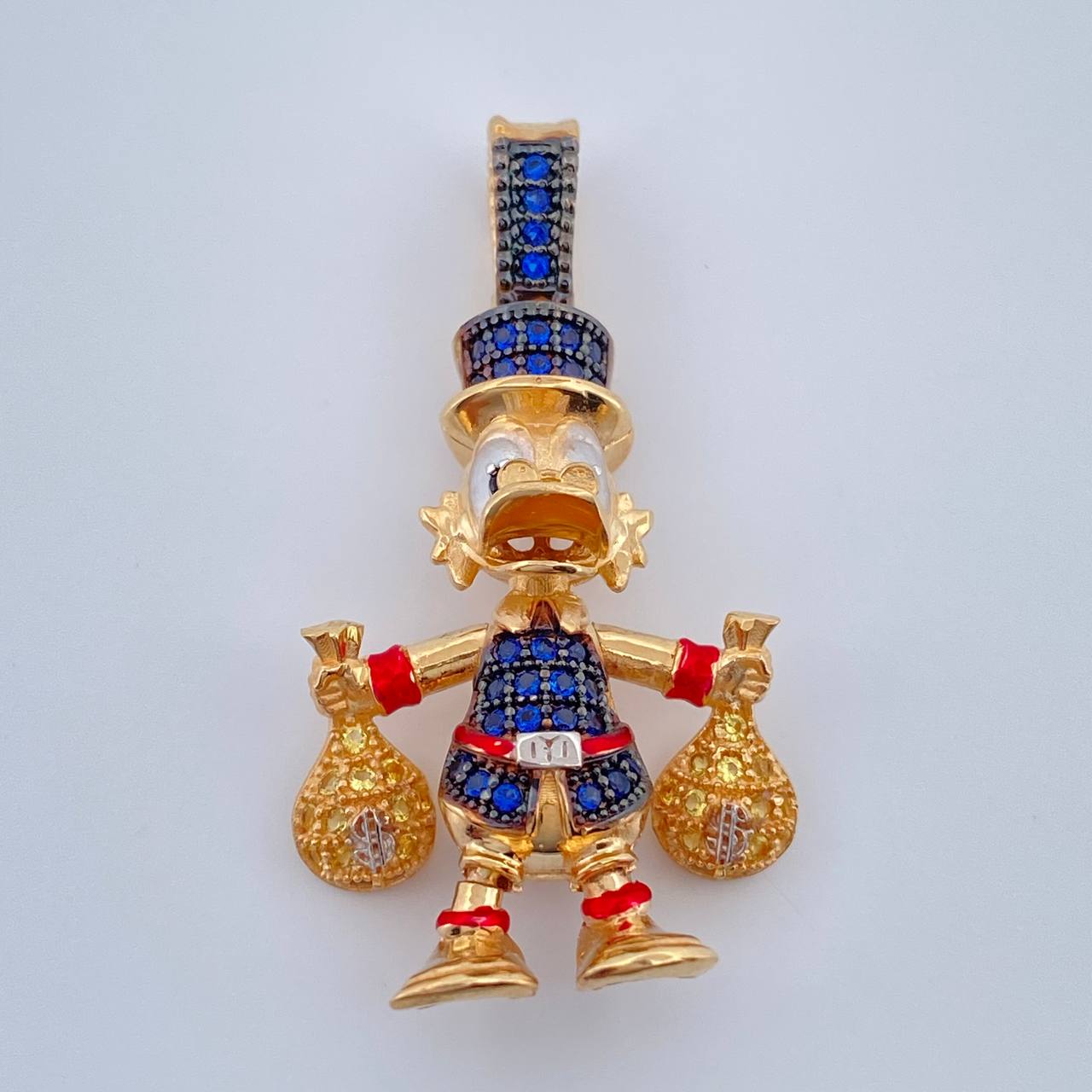 Dije Pato Bolsas De Dinero 6gr / 3.5cm / Tres Oros 18K $