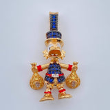Dije Pato Bolsas De Dinero 6gr / 3.5cm / Tres Oros 18K $