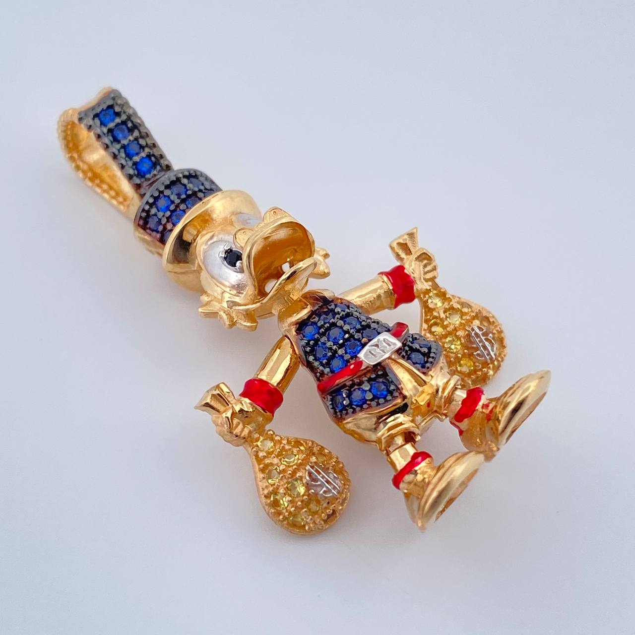 Dije Pato Bolsas De Dinero 6gr / 3.5cm / Tres Oros 18K $