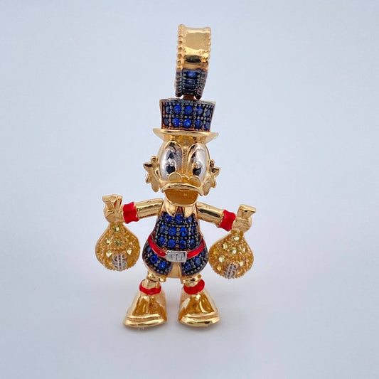 Dije Pato Bolsas De Dinero 6gr / 3.5cm / Tres Oros 18K $