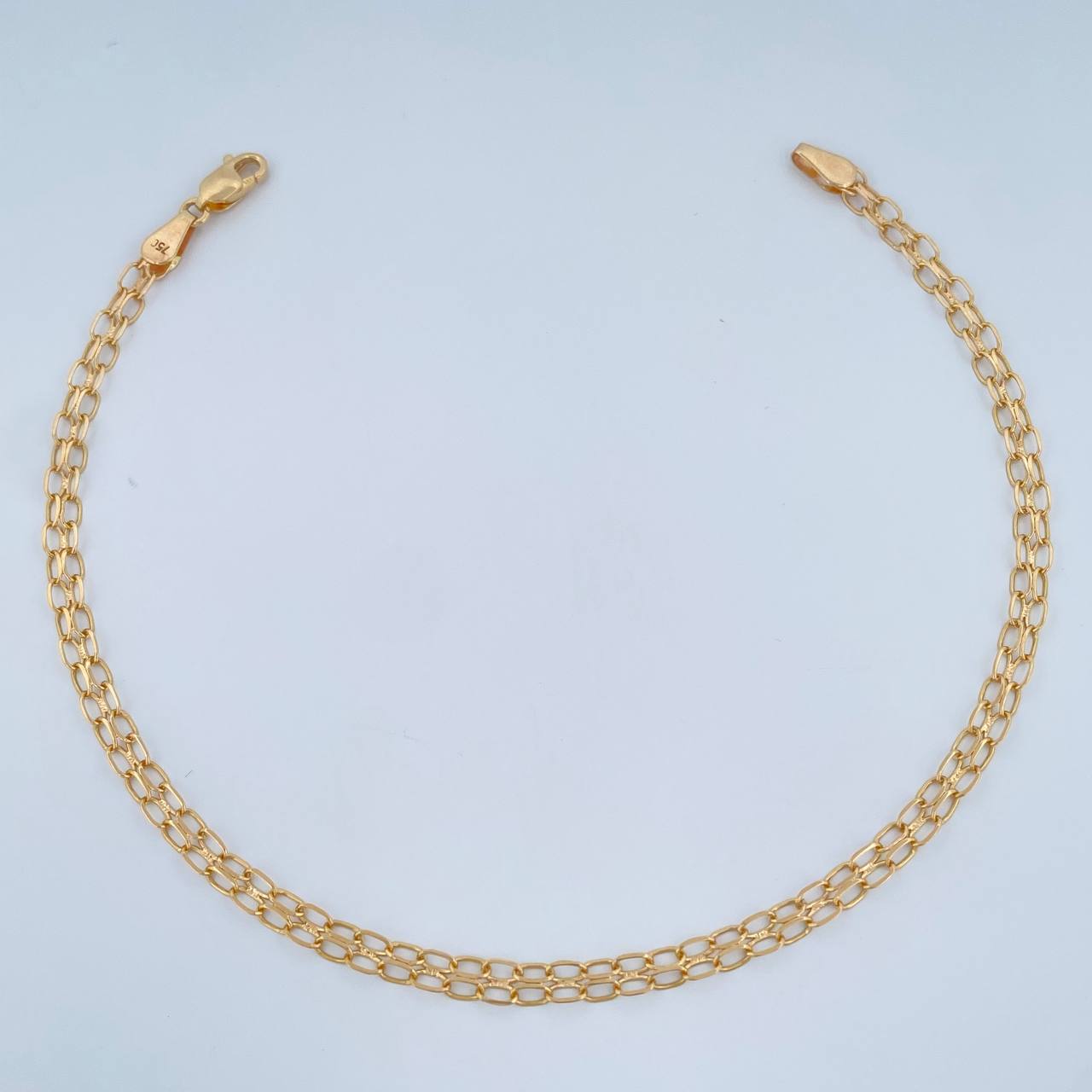 Pulso Chino 2.15gr / 22cm / 1mm Oro Amarillo +1 18K $