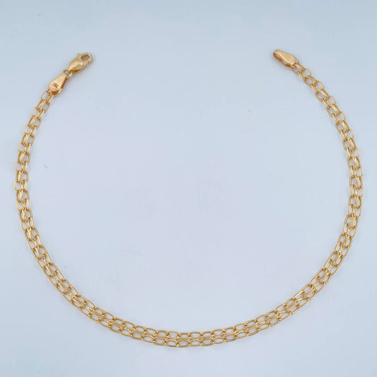 Pulso Chino 2.35gr / 21.8cm / 1mm Oro Amarillo +1 18K $