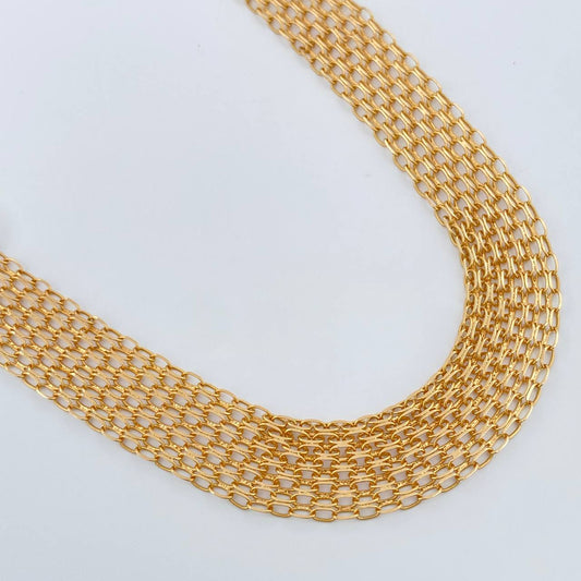 Cadena China 24gr / 60cm / 8.55mm Oro Amarillo +1 18K $