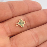 Herraje Trebol 0.75gr / 1.5cm / Oro Rosa 18K &