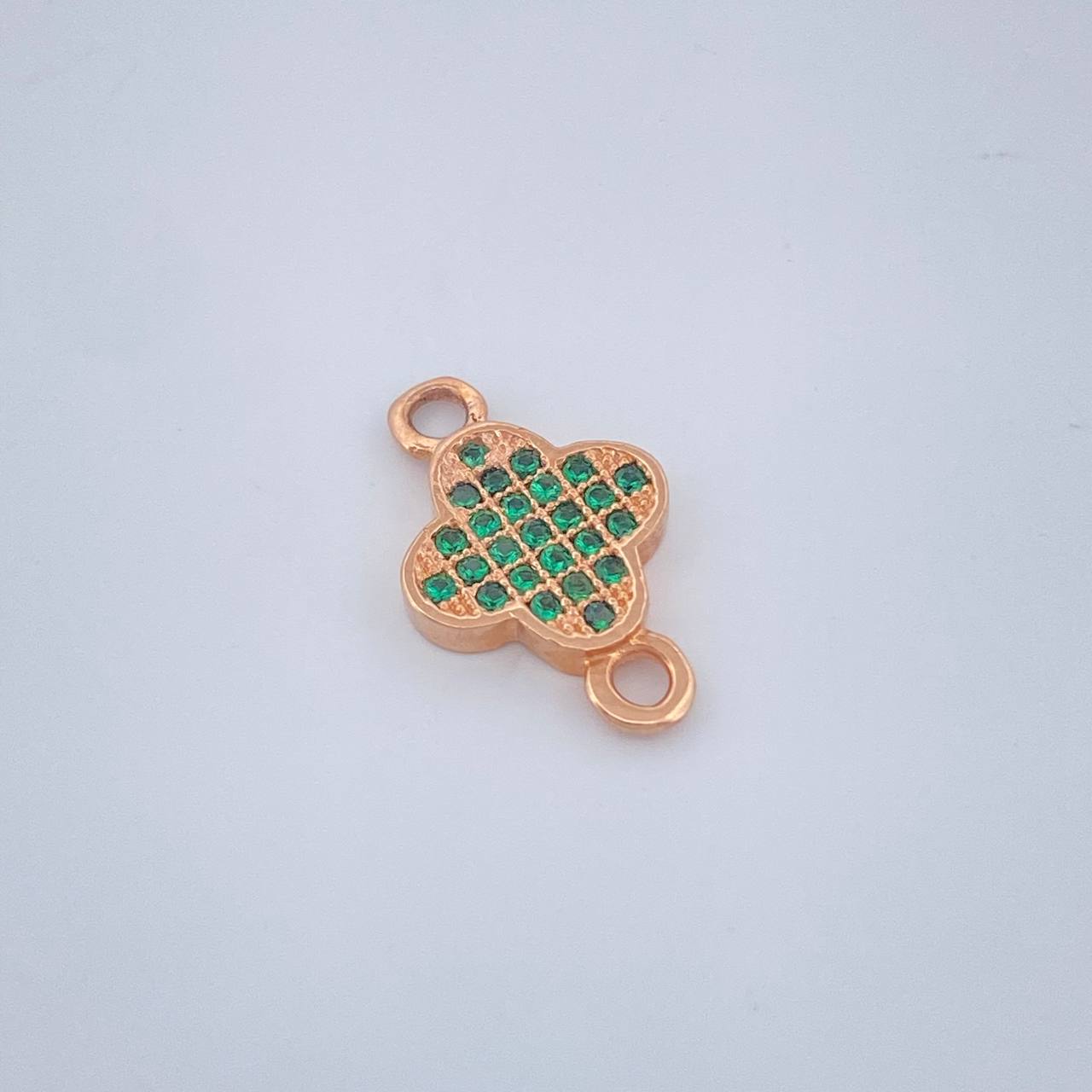 Herraje Trebol 0.75gr / 1.5cm / Oro Rosa 18K &