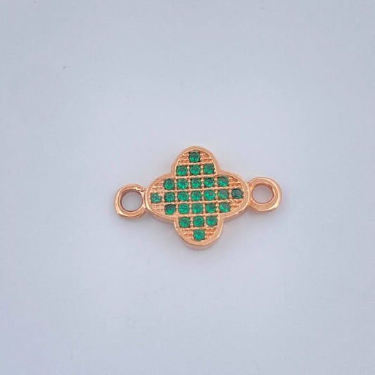 Herraje Trebol 0.75gr / 1.5cm / Oro Rosa 18K &
