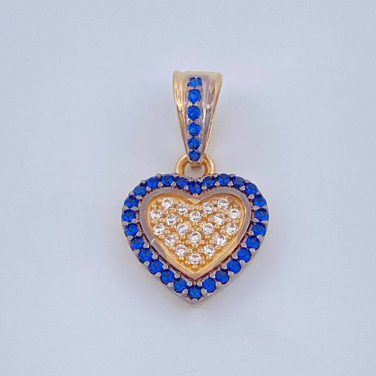 Dije Corazon 1.45gr / 1.8cm / Dos Oros Amarillo Negro 18K &