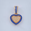 Dije Corazon 1.45gr / 1.8cm / Dos Oros Amarillo Negro 18K &