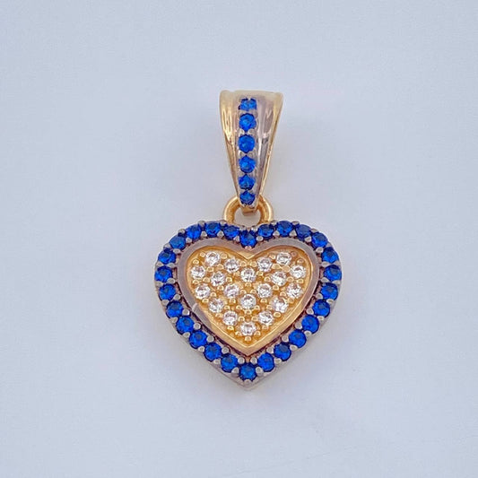 Dije Corazon 1.45gr / 1.8cm / Dos Oros Amarillo Negro 18K &