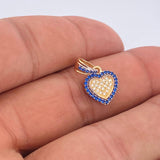 Dije Corazon 1.45gr / 1.8cm / Dos Oros Amarillo Negro 18K &