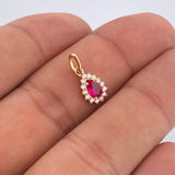 Dije Halo Gota 0.75gr / 1.5cm / Oro Amarillo 18K &