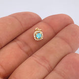 Dije Halo Tupido 0.85gr / 0.85cm / Oro Amarillo 18K &