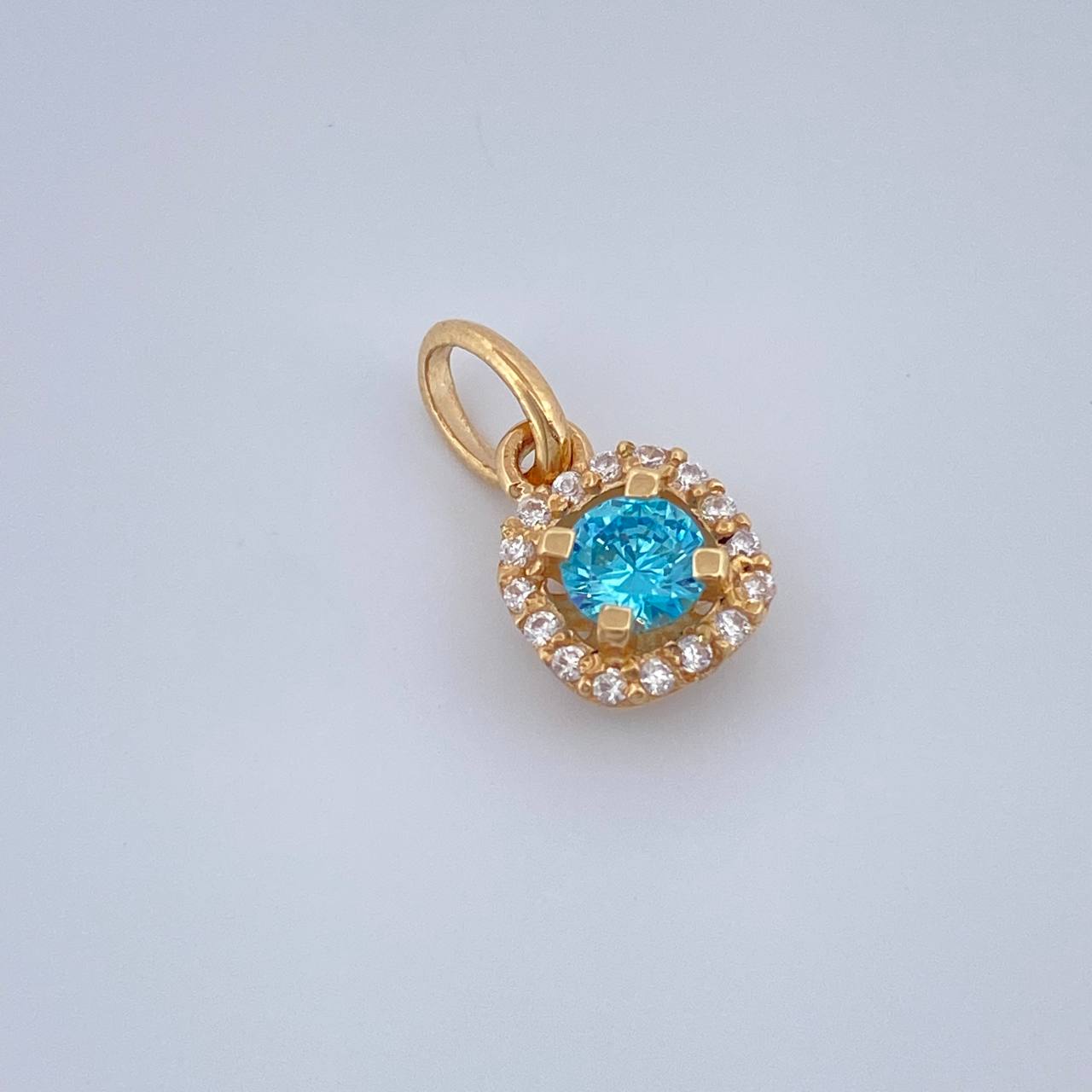 Dije Halo Tupido 0.85gr / 0.85cm / Oro Amarillo 18K &