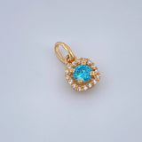 Dije Halo Tupido 0.85gr / 0.85cm / Oro Amarillo 18K &