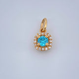 Dije Halo Tupido 0.85gr / 0.85cm / Oro Amarillo 18K &