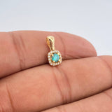 Dije Halo Tupido 1.1gr / 1.4cm / Oro Amarillo 18K &